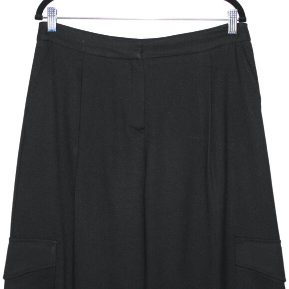 KOTON Arzu Sabanci Wide Leg Black Pants Size EU 42 Large - Picture 5 of 13